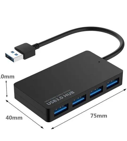 تحويله USB 3.0 متعدد مع 4 منافذ