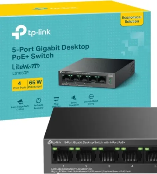 سوتش جيجا TpLink موديل LS105GP